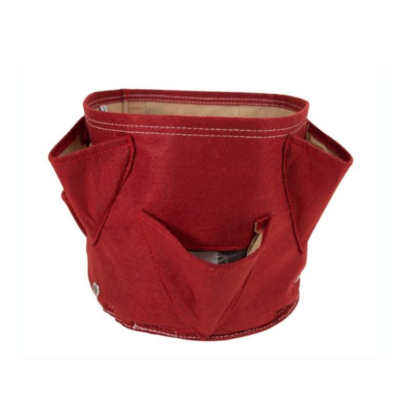 BloemBagz Erbario BHP-12 - Vaso Porta Erbe Aromatiche Con 6 Tasche, Grande, Colore Rosso Union, Realizzato In Bottiglie Riciclate - 5