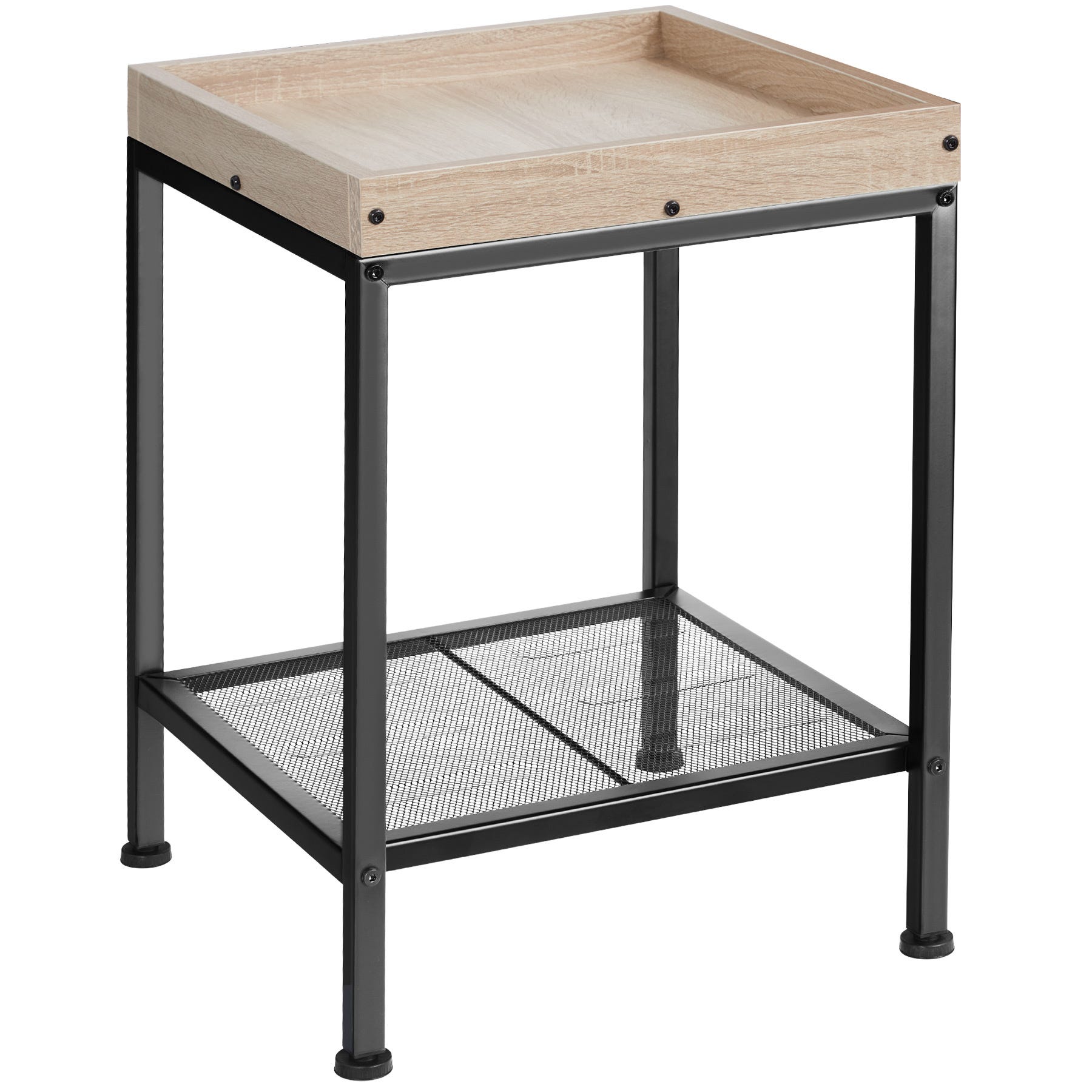 tectake Mesa de escritorio Sílex - madera industrial clara, roble Sonoma,  140 cm - 404468