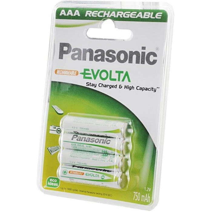 Stock Bureau - PANASONIC Eneloop Pack 4 Piles Rechargeables Micro AAA 800mAh