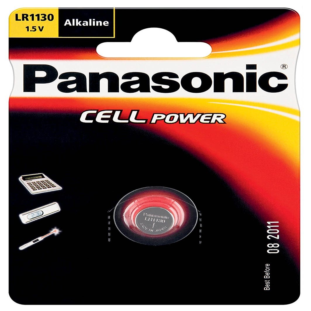 PANASONIC Pile Bouton Cell Power LR54 (LR1130) Alcaline manganese 1,5V 65  mAh
