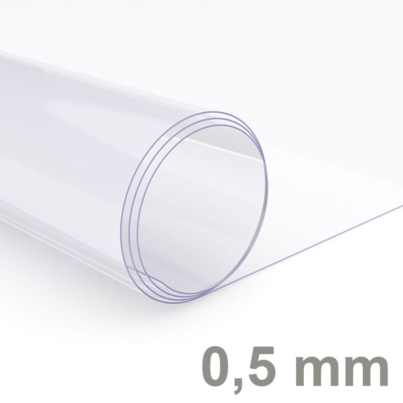 Toile cirée transparente en plastique (0,2 mm)