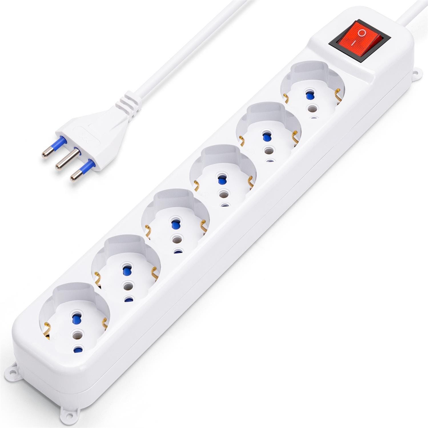 Presa Multipla Aigostar Con Protezione Bambini - 2 Spine, Standard Tedesco/Francese, Nero, 3680W - Foto 3