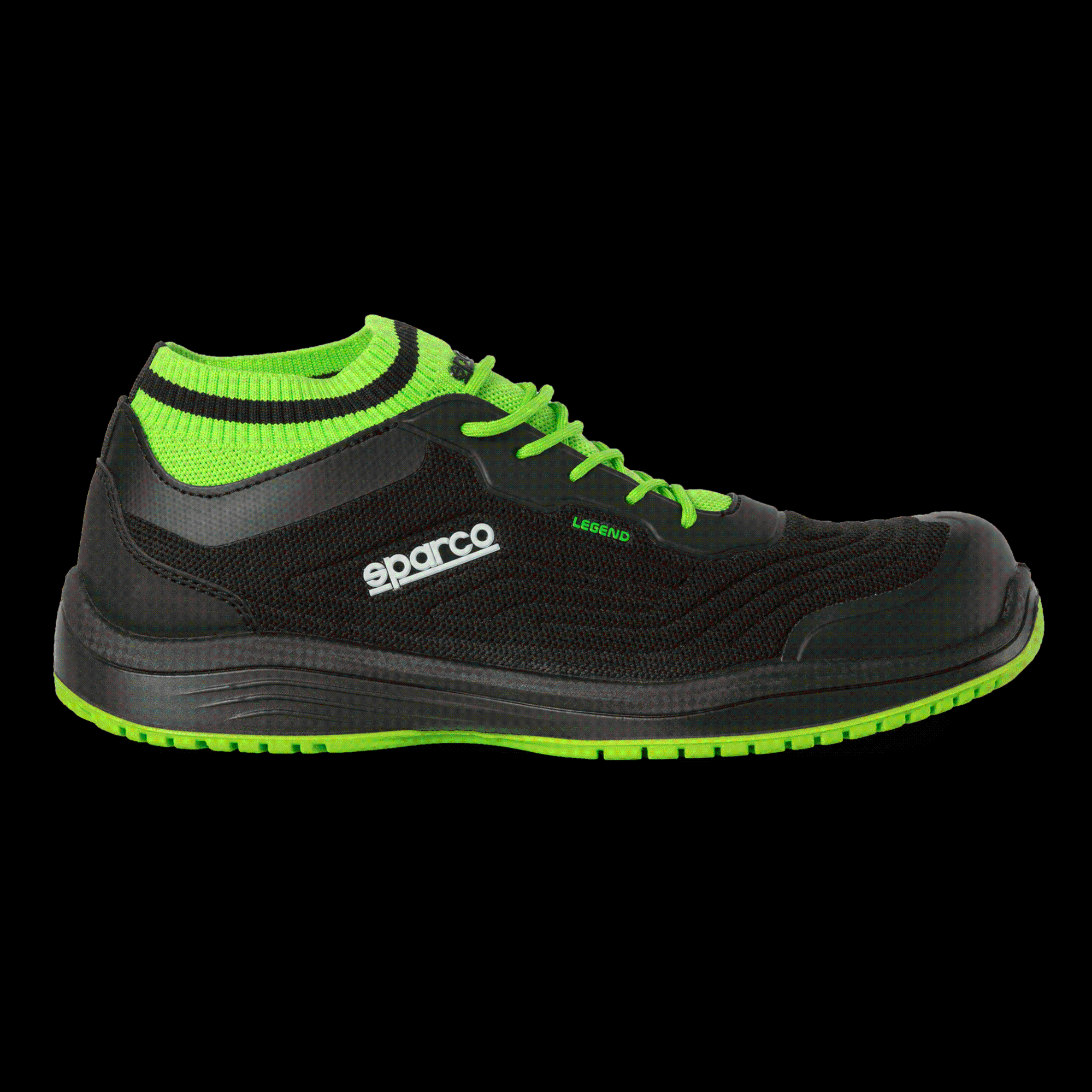 Scarpe antinfortunistiche leggere Sparco Legend S1P ESD Nero Verde Fluo TG. 47 | Leroy Merlin