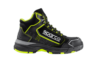 Sparco Practice S1p Scarpe Antinfortunistiche Indoor In Mesh Traspirante  Nere-giallo Fluo Tg.40