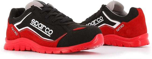 Zapato de Seguridad Sparco Unisex 42 Rojo Negro - Nitro-S3 SRC