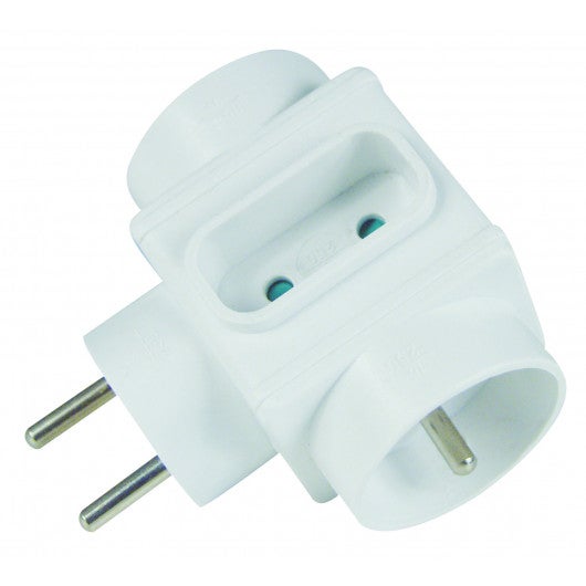 Les produits   Enrouleur et rallonge - Biplite 16A + chargeurs  USB A+C blanc/gris bolea