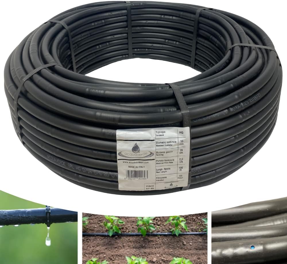 50 MT TUBO / ALA GOCCIOLANTE Ø 16 DISTANZA 33 CM / IRRIGAZIONE GIARDINO ORTO