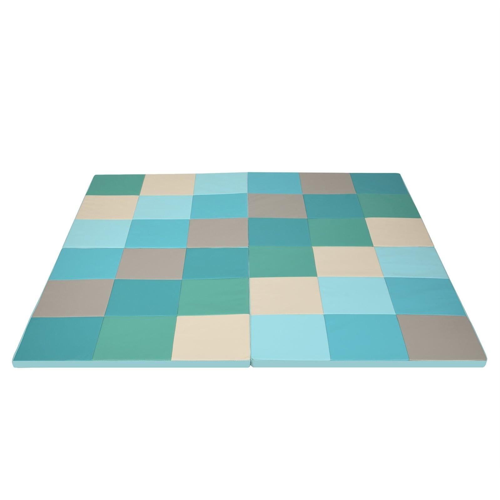 Tapis De Jeu Pour Bebe Pliable 147x147x3cm Multicolore En Mousse Epe Pu Non Toxique Antiderapant Double Face Bleu Leroy Merlin