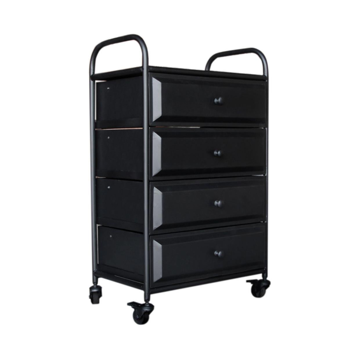 Cómoda 4 cajones de metal negro Leroy Merlin