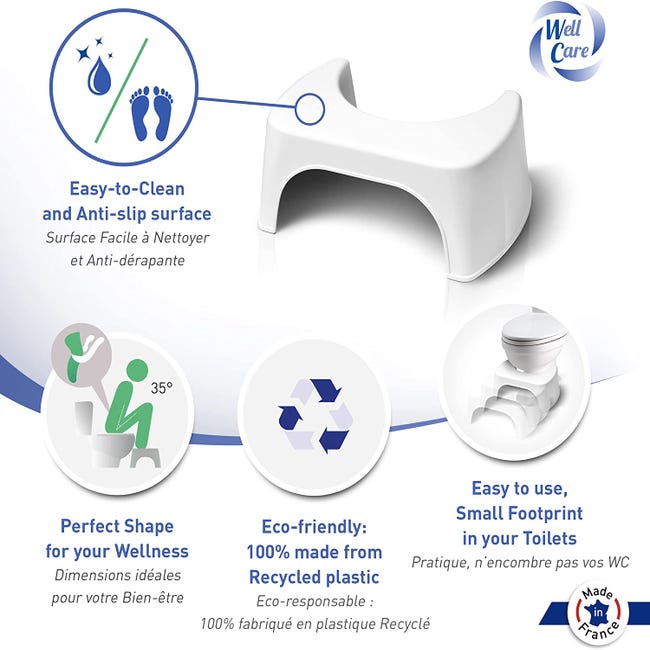 Tabouret Physiologique de Toilette en Plastique Recyclé
