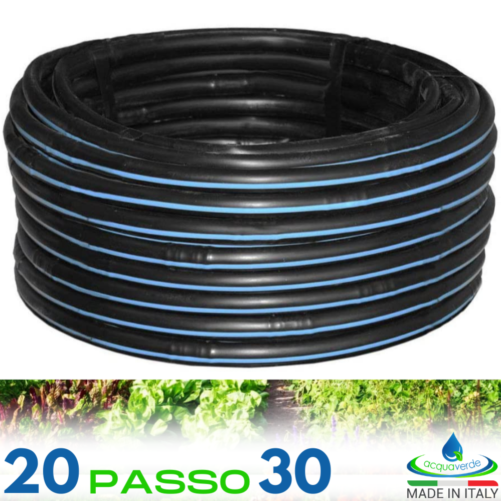 100 mt tubo Ala Gocciolante Autocompensante 16 Passo 50 Irrigazione