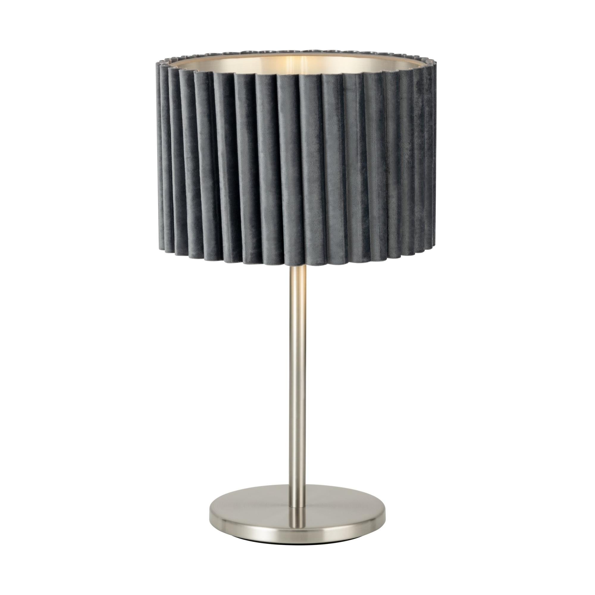Lampe à Poser EGLO SOLO 1 - Acier Nickel Mat - Verre Satiné Blanc - Variateur Tactile - Douille E14
