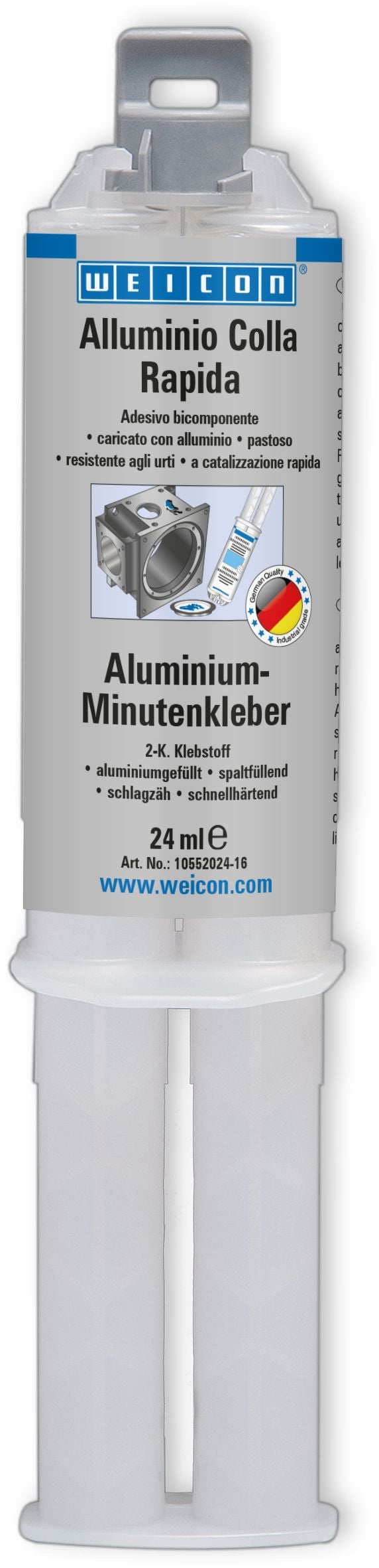 WEICON Alluminio Colla Rapida- Colla bicomponente per allumunio
