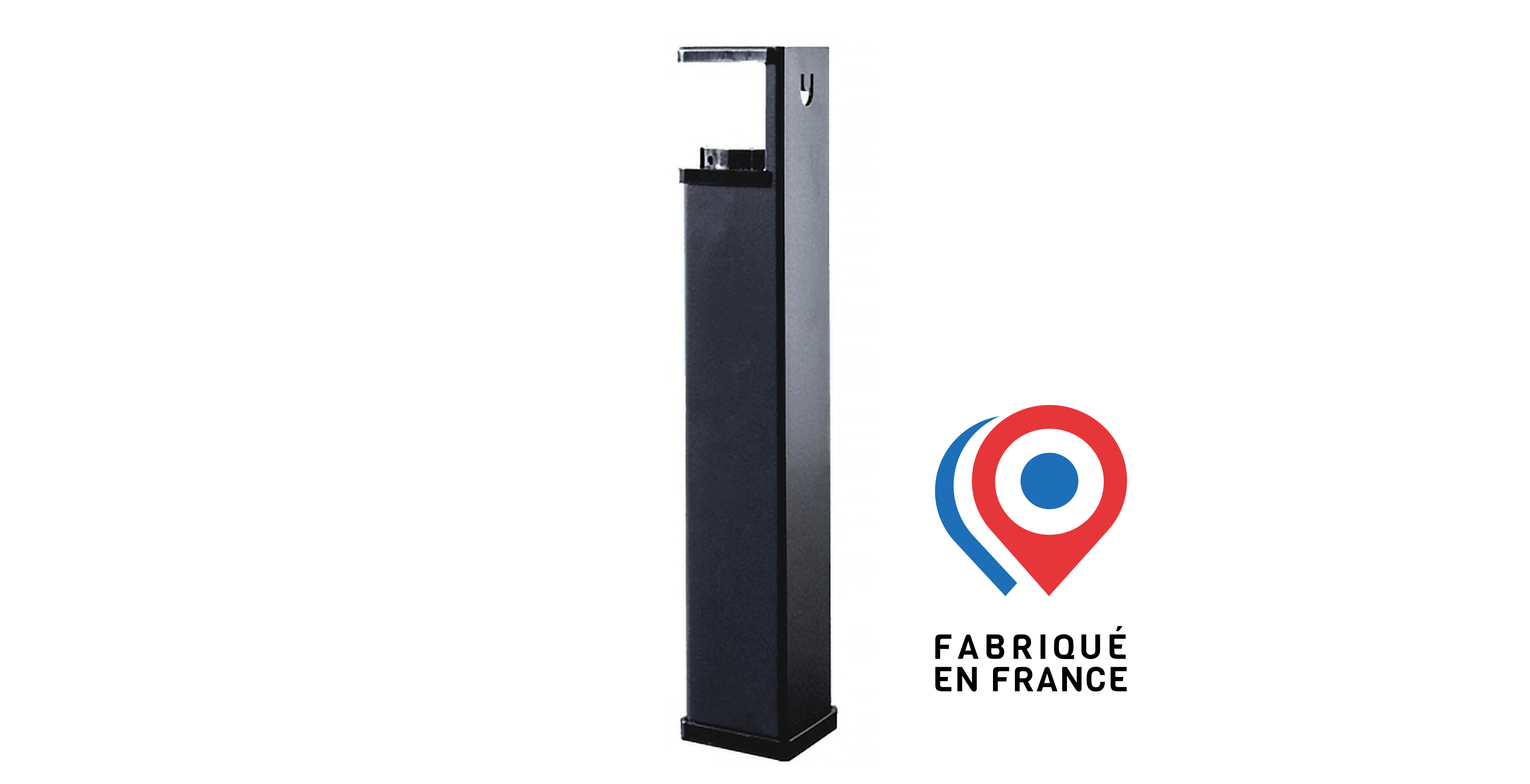 Pied de table basse fixe et modulable UZY, H.37,5 cm, sans vis, acier