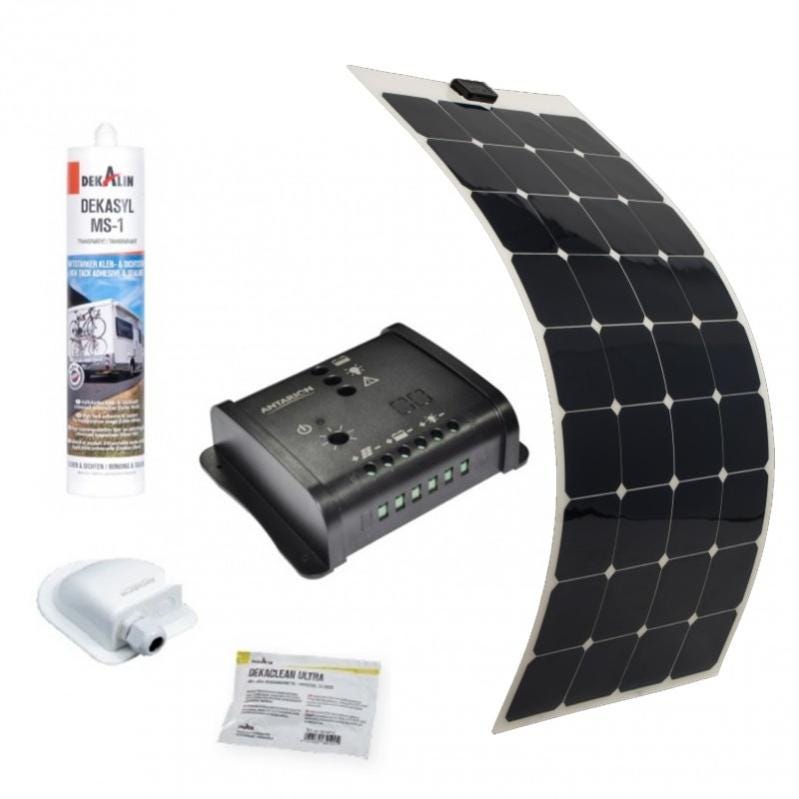 Pack ANTARION Panneau Solaire Souple 135W Camping car Van Life + Régulateur solaire MPPT P10 Pack ANTARION Panneau Solaire Souple 135W Camping car Van Life + Régulateur solaire MPPT P10