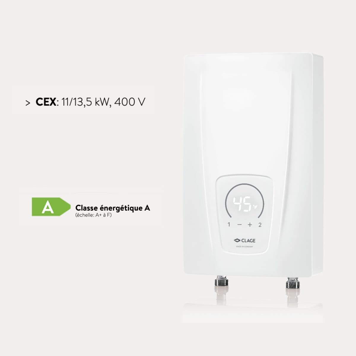Chauffe-eau instantané électrique compact CEX 9-U (CX2) · CLAGE.fr
