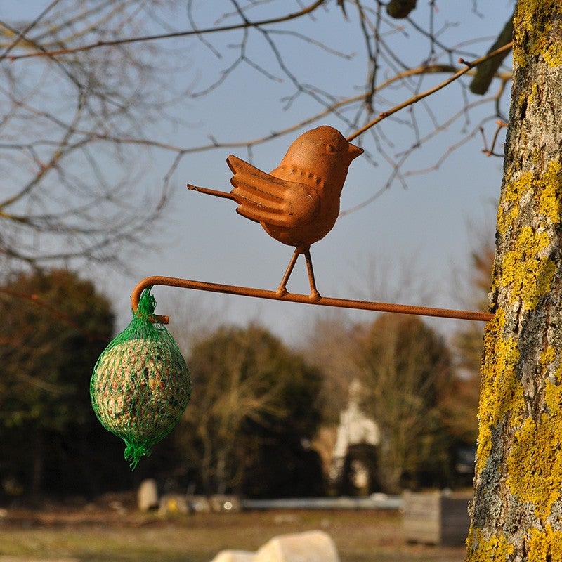 Distributeur anti nuisible boule de graisse pour oiseaux : métal