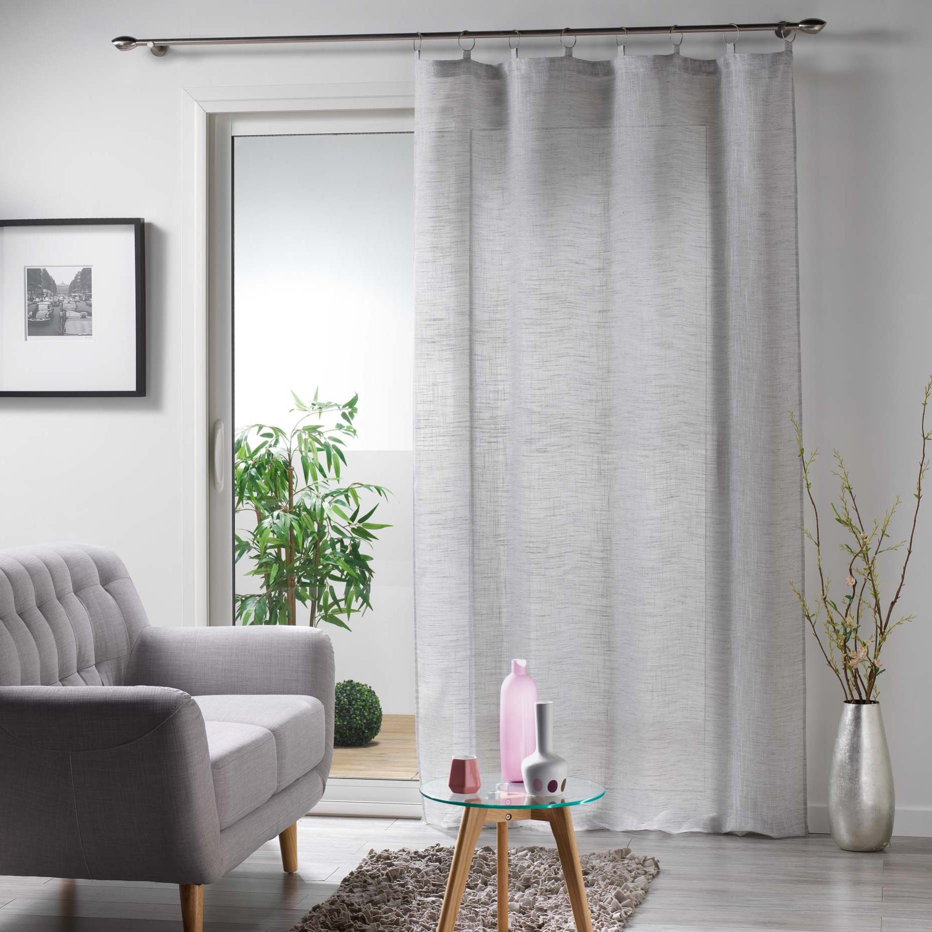 Voilage anneaux 140x240cm Milza anthracite Leroy Merlin