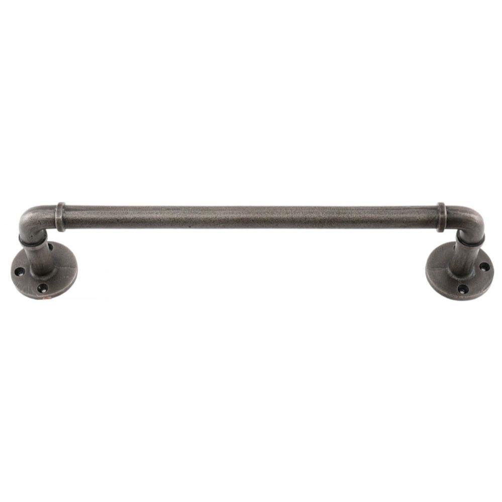 Portasciugamani In Ferro Nero Stile Fattoria - Montaggio A Parete 40,6 Cm Per Bagno, Cucina, Esterno