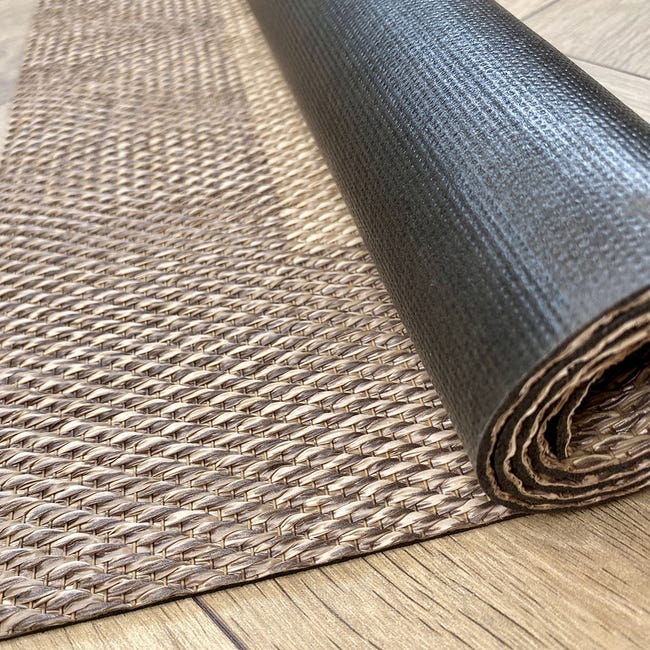Alfombra vinílica Deblon, alfombra PVC antideslizante, para interior y  exterior Arena Blanco, 200 x 290 cm