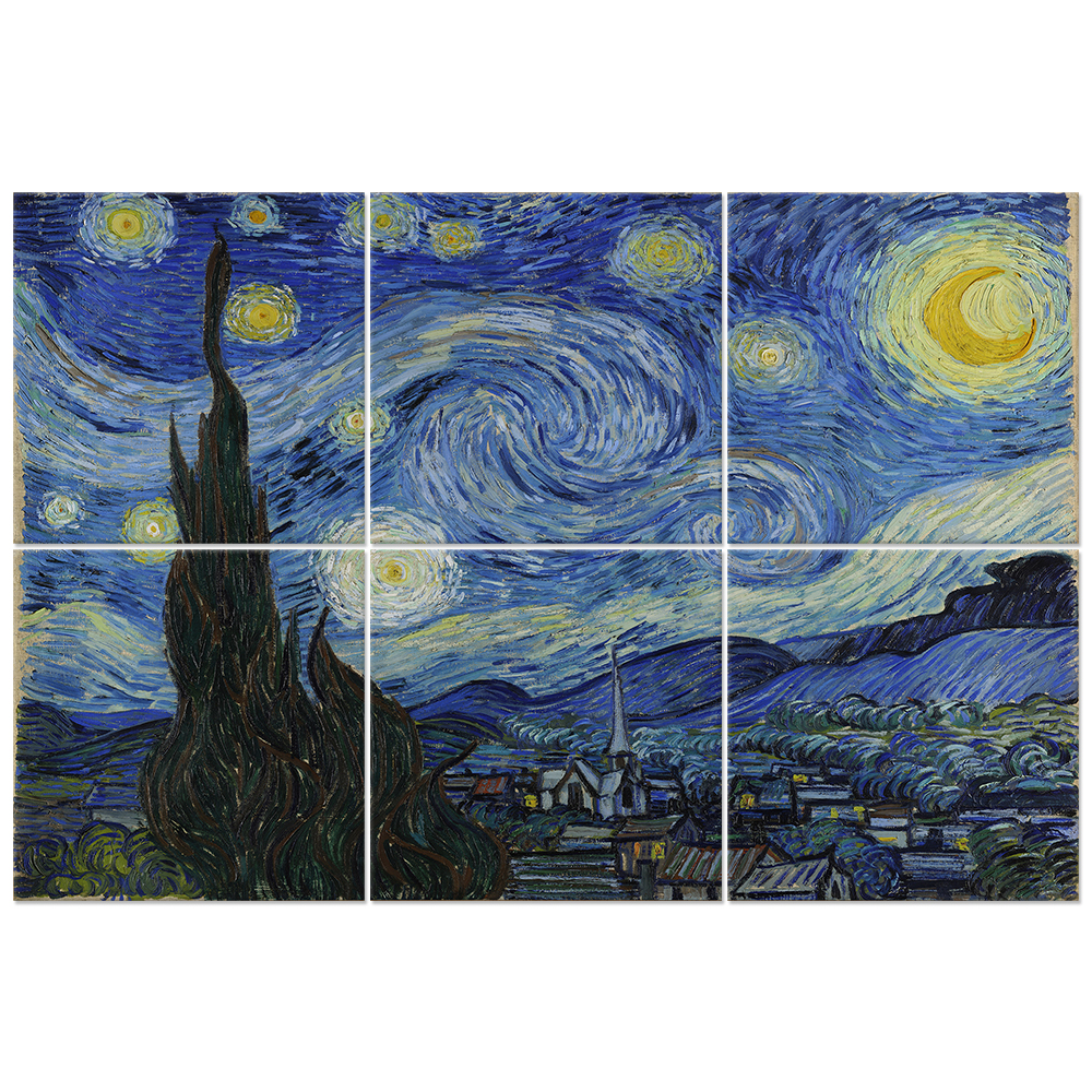 La Nuit Etoilee Van Gogh Analyse Tableau Nuit Étoilée - Vincent Van Gogh cm. 100x150 (6 x) | Leroy Merlin