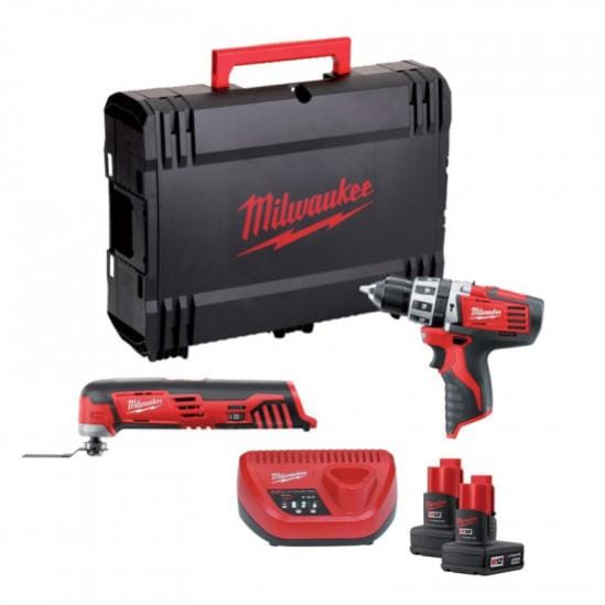 Lot milwaukee 12v perceuse visseuse c12pd 0 multitool c12mt