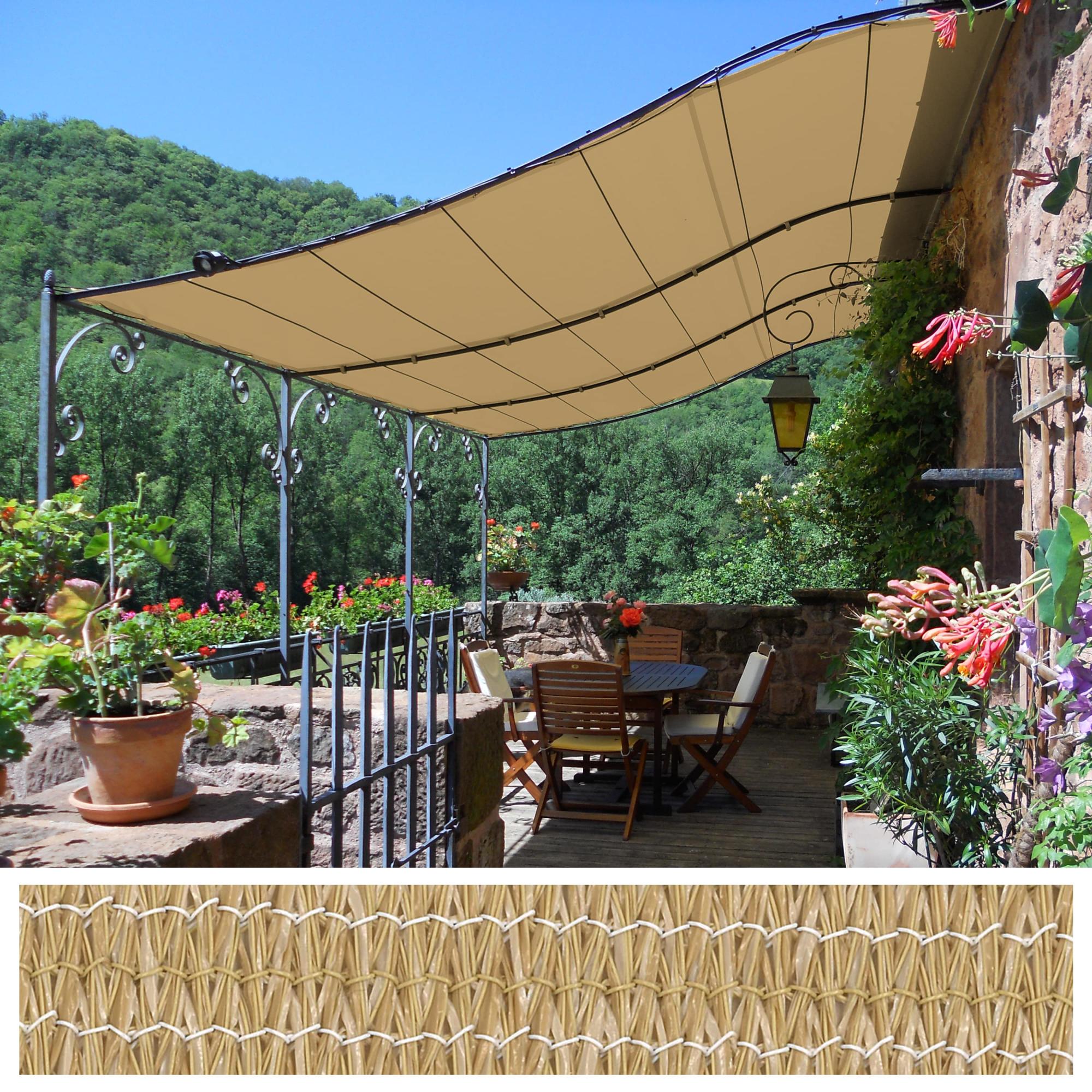 Voile D'ombrage Extérieur Carré Brigros - HDPE 180g/m², Anti-UV, Anneaux Inox, Tailles 3x3m à 5x5m