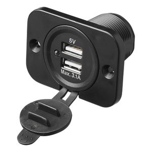 Double Prise USB Encastré 12V/24V Universel pour camping car Voiture  Utilitaire