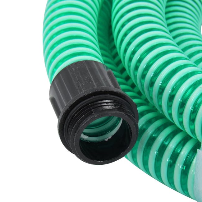 Tuyau d'aspiration avec raccords en laiton vert 1,1 5 m PVC