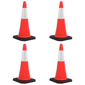Set di coni stradali diag cintura arancione rosso / bianco. a righe 9m