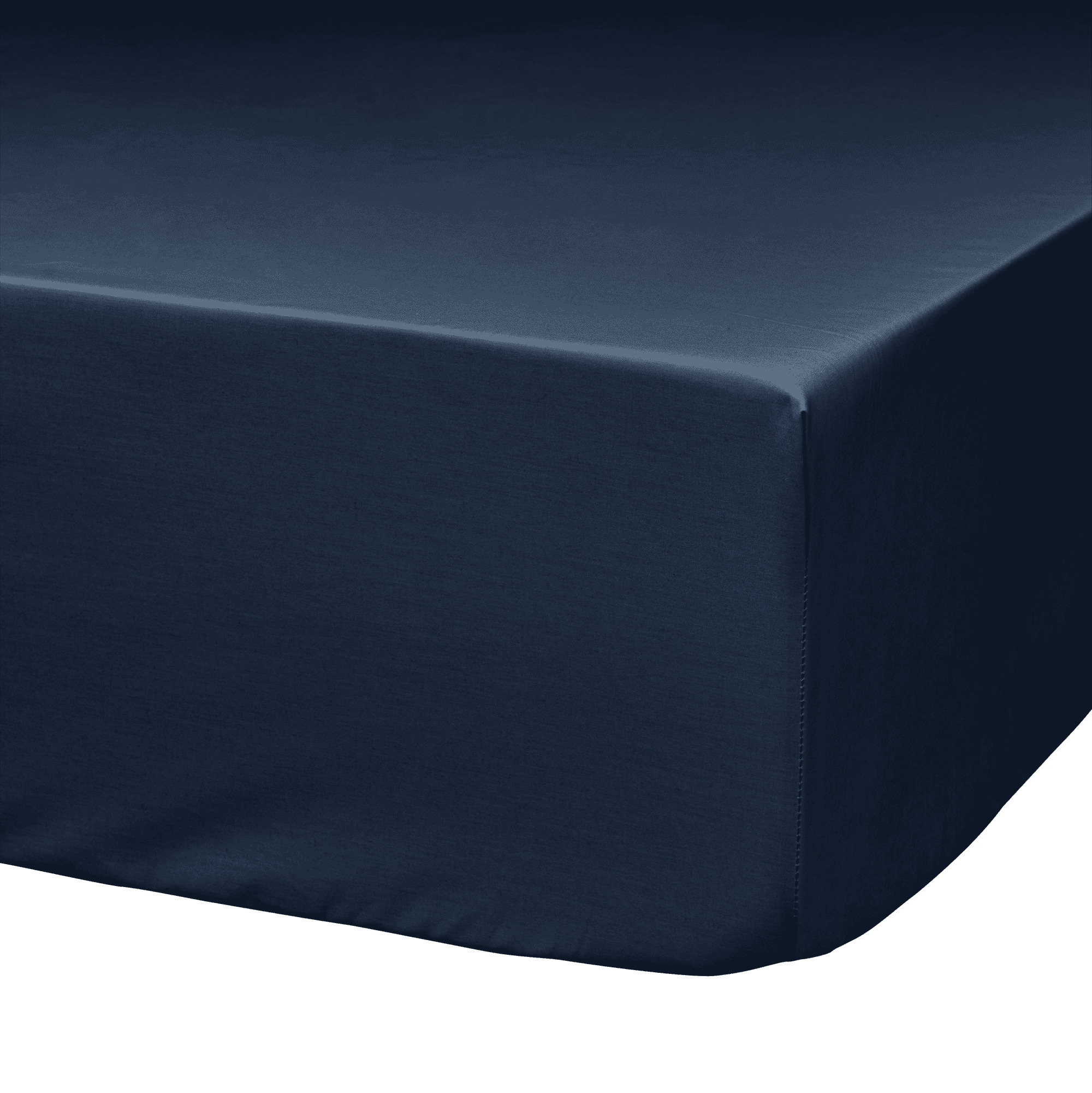 Drap housse coton bio Fil & Sens CAMIF-160 x 200 cm-Bleu Nuit
