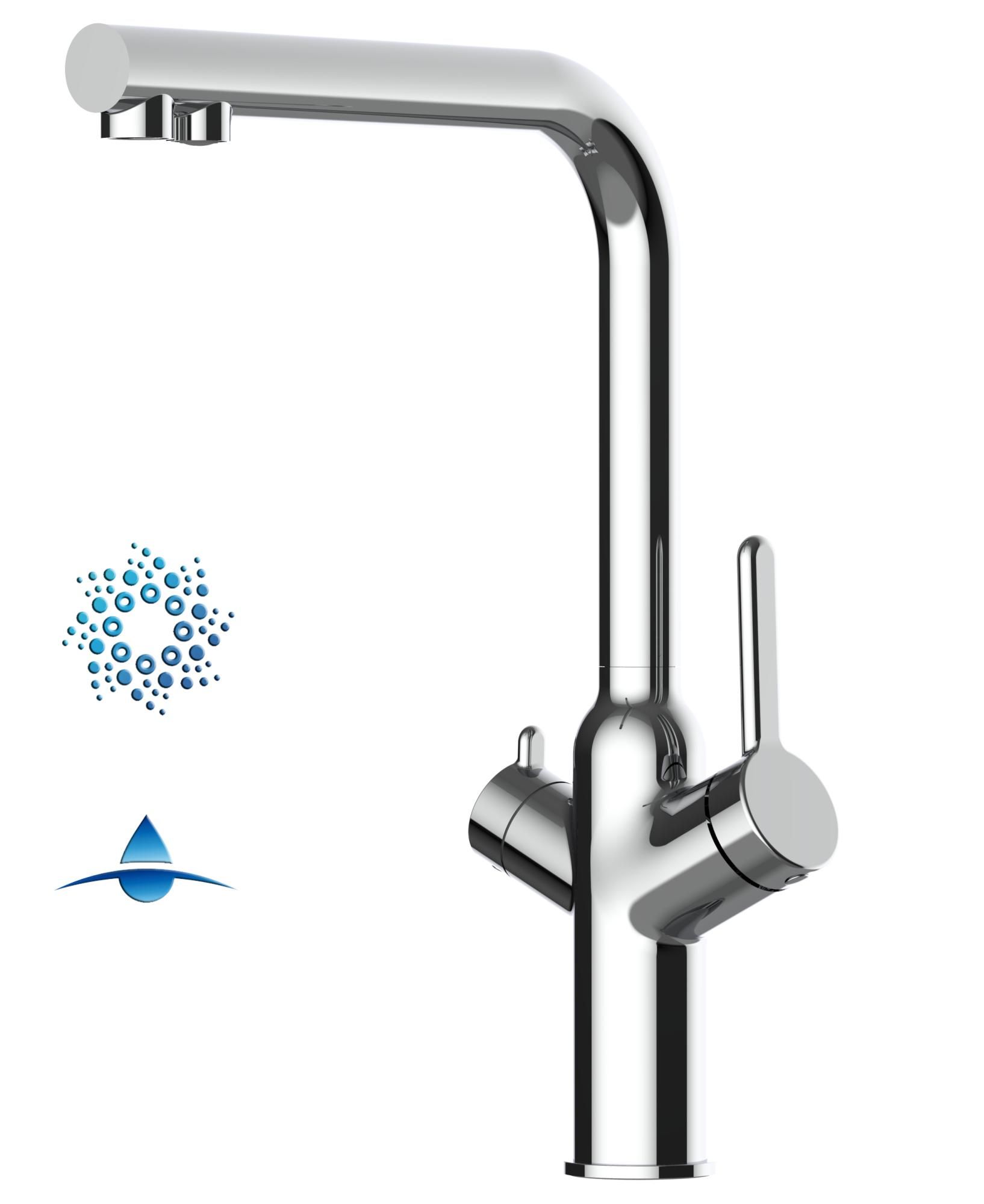 Rubinetto Cucina 4 Vie Per Sistemi Frigogasatori E Filtro Acqua