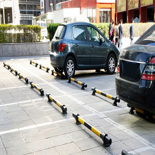 Butee de Parking - Butoir Parking en Caoutchouc- Butees de Roues pour  Parking et Garage - Butee Aide au Stationnement - Cale de Roue - 50 x 15 x  10 CM