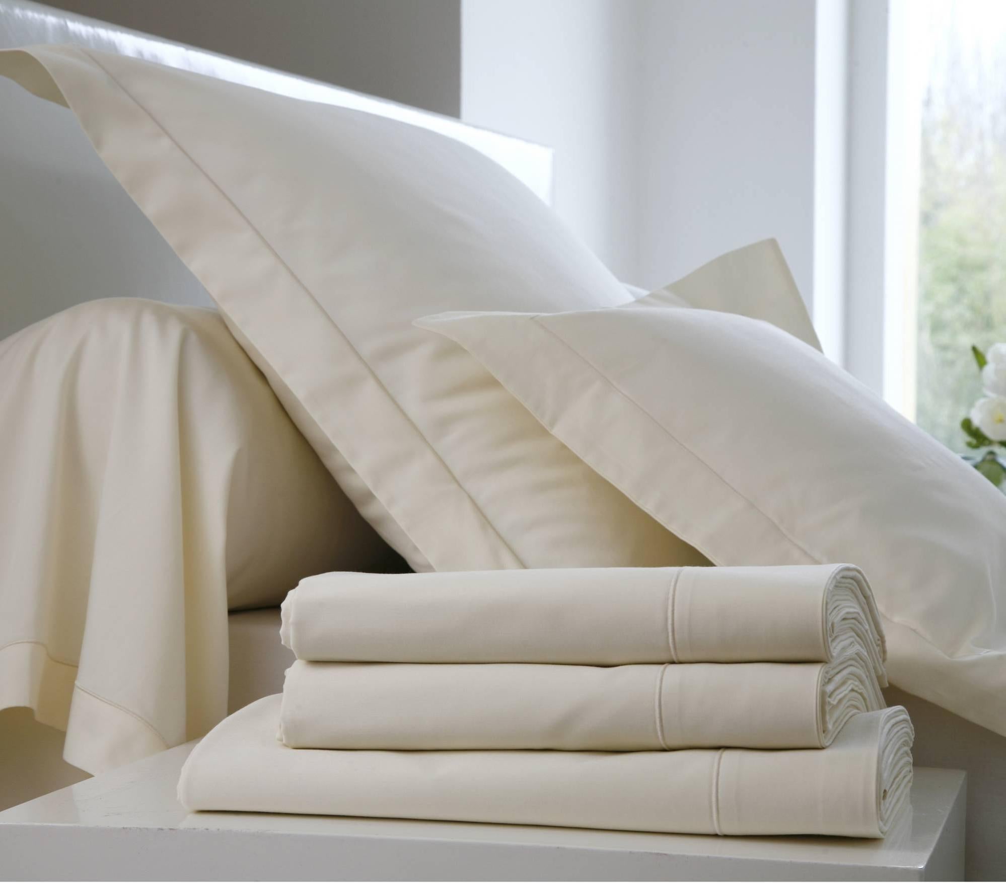 Drap Percale Easy BLANC DES VOSGES-240 x 300 cm-Nougat - 2