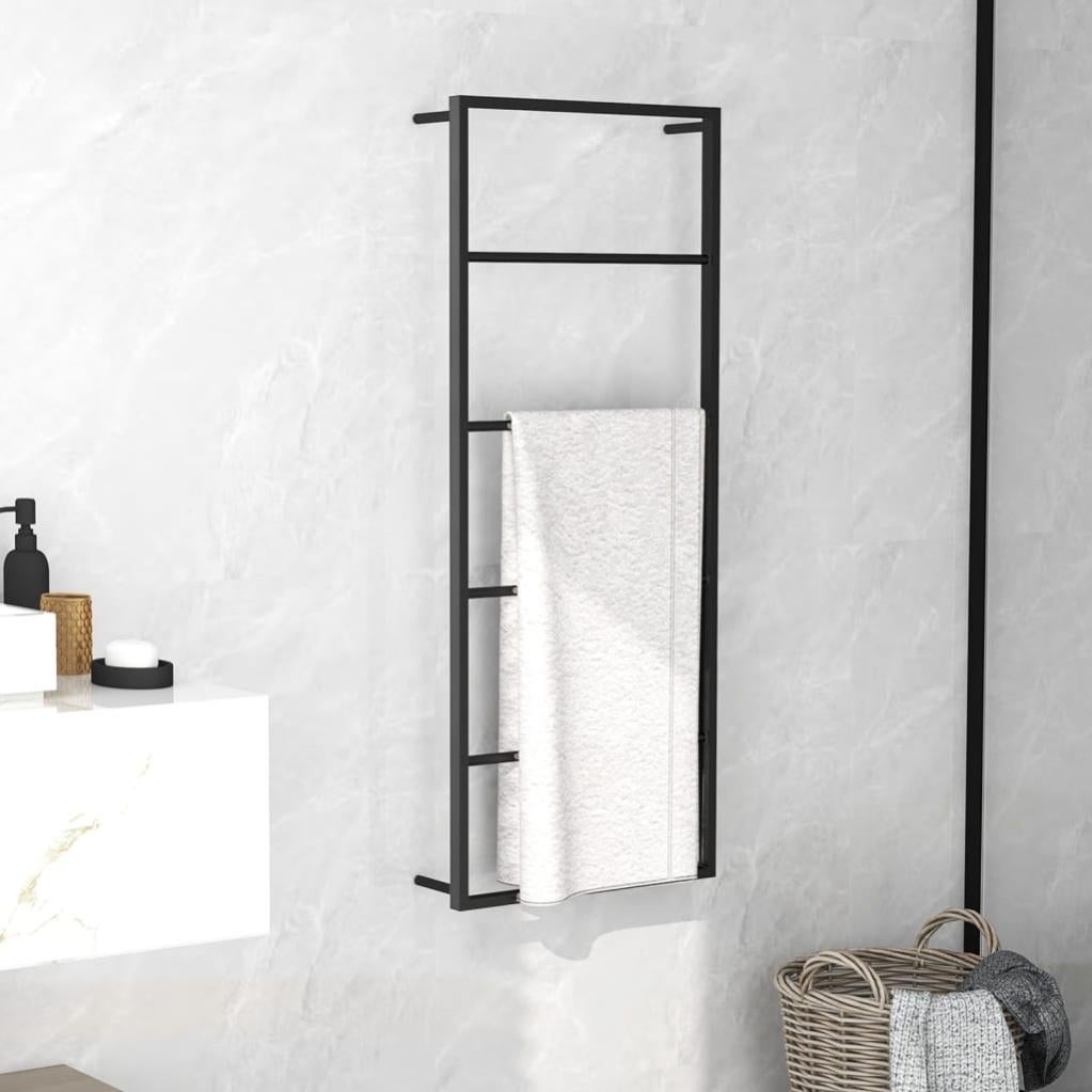 Piantana portasciugamani in acciaio inox nero - Trilly di Gedy