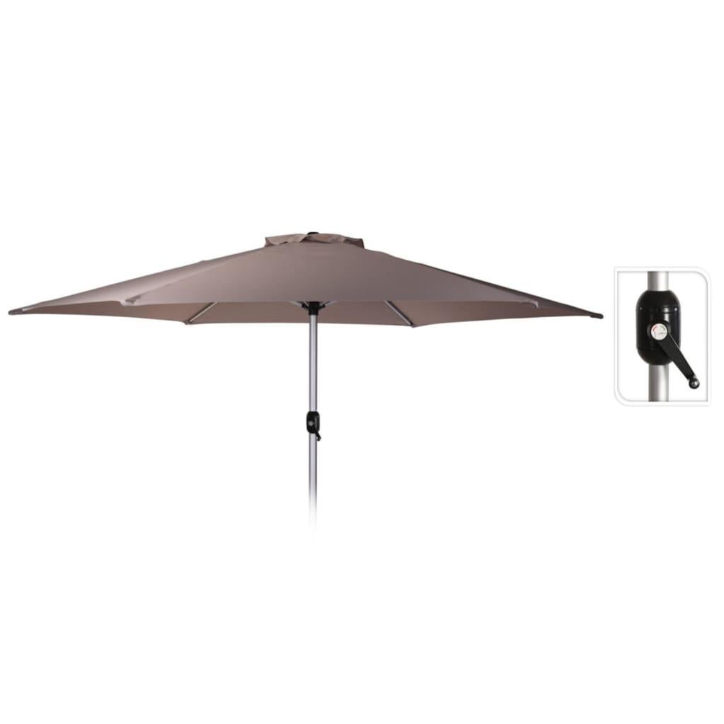 VIDAXL - Ombrellone da Esterni con Palo in Legno 350 cm Grigio Talpa