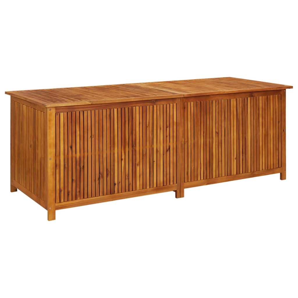 Boîte de rangement de jardin 200x50x58 cm Bois d'acacia solide