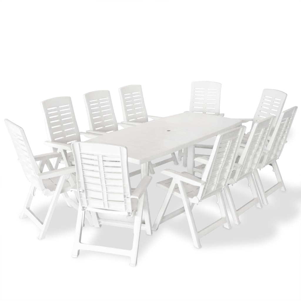 vidaXL Table de jardin Vert 210 x 96 x 72 cm Plastique - Mobilier