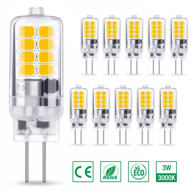 Set di 10 lampadine alogene a capsula G4 3000K | Leroy Merlin