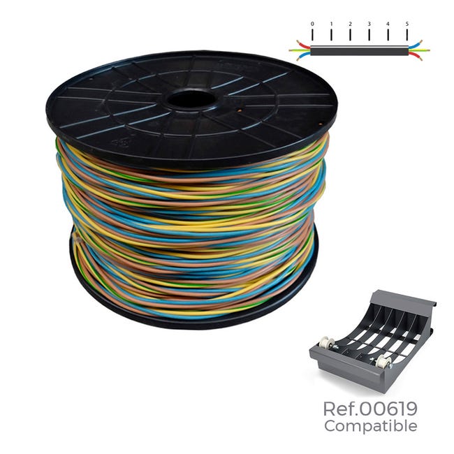 Carrete Cablecillo 3 Cables*1,5Mm 400Mts Cada Cable, Total 1200Mts (Azul, Y Tierra) (Bobina Grande Ø400X200Mm) | Leroy Merlin