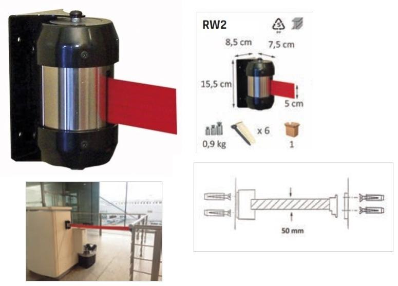 Enrollador Mural Cinta Roja 2 Mt. Metalworks Rw20Re