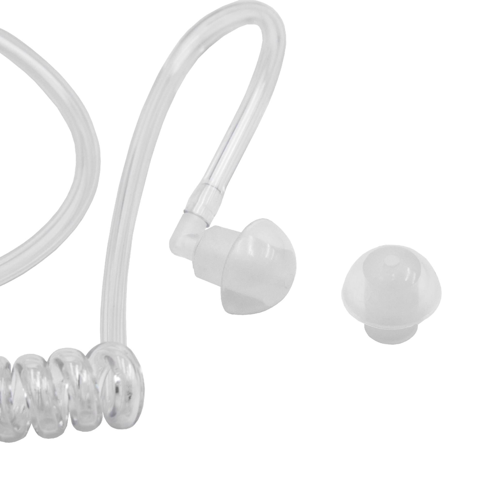 Tube Acoustique Oreillette Vhbw - Longueur 30-45 Cm, 2 Bouchons, Pour Casque Radio
