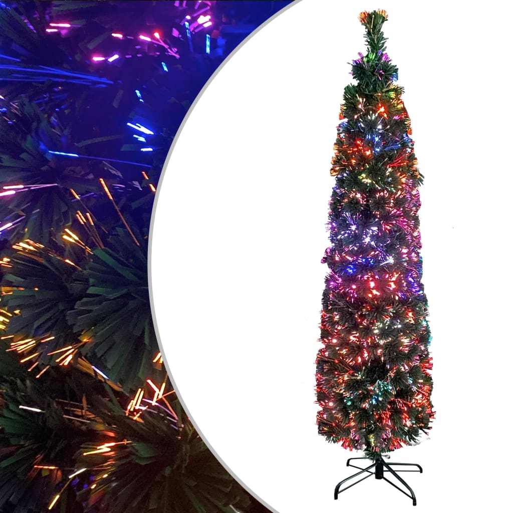 Árbol de Navidad estrecho artificial soporte fibra óptica 120 cm | Leroy  Merlin