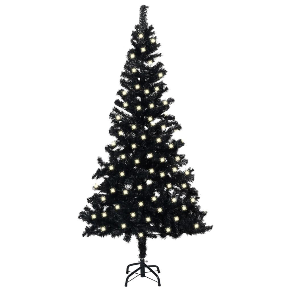 Albero Di Natale Artificiale 150 Cm Con Luci LED Calde - Decorazione Moderna Per Interno Ed Esterno, Incluse Palline