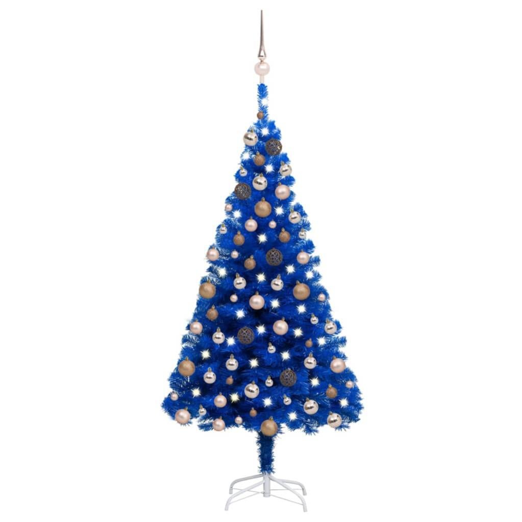 Albero Di Natale Artificiale Illuminato 180cm LARS360 - PVC Verde Con Effetto Neve E Pigne, 570 Rami, Facile Montaggio