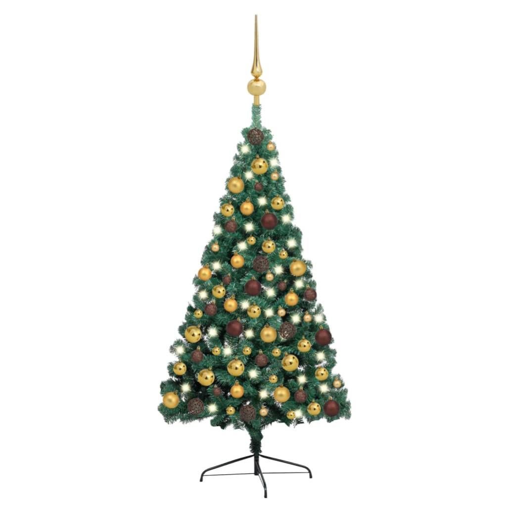 Albero di Natale con 150 LED con supporto Rosa 150 cm PVC