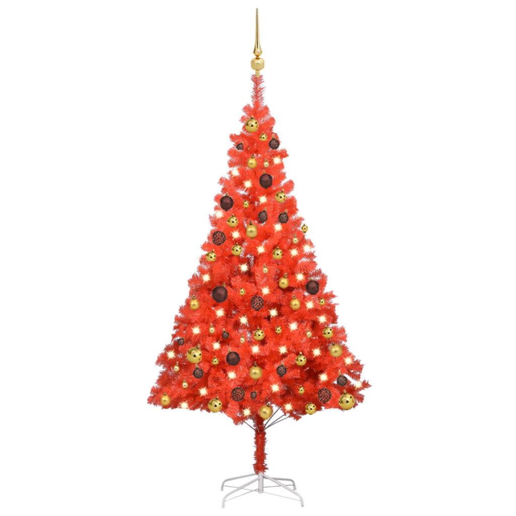 vidaXL Mezzo albero di Natale artificiale con supporto