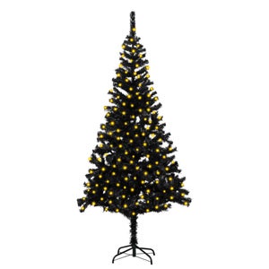 Rebecca Mobili Albero Di Natale Alto Pino Abete Finto In Pvc Nero Folto  Alto 180 Cm Da Interno