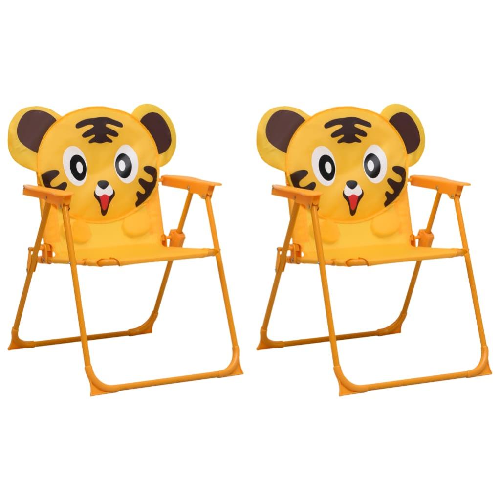 Chaises de jardin pour enfants 2 pcs Jaune Tissu vidaXL Leroy Merlin