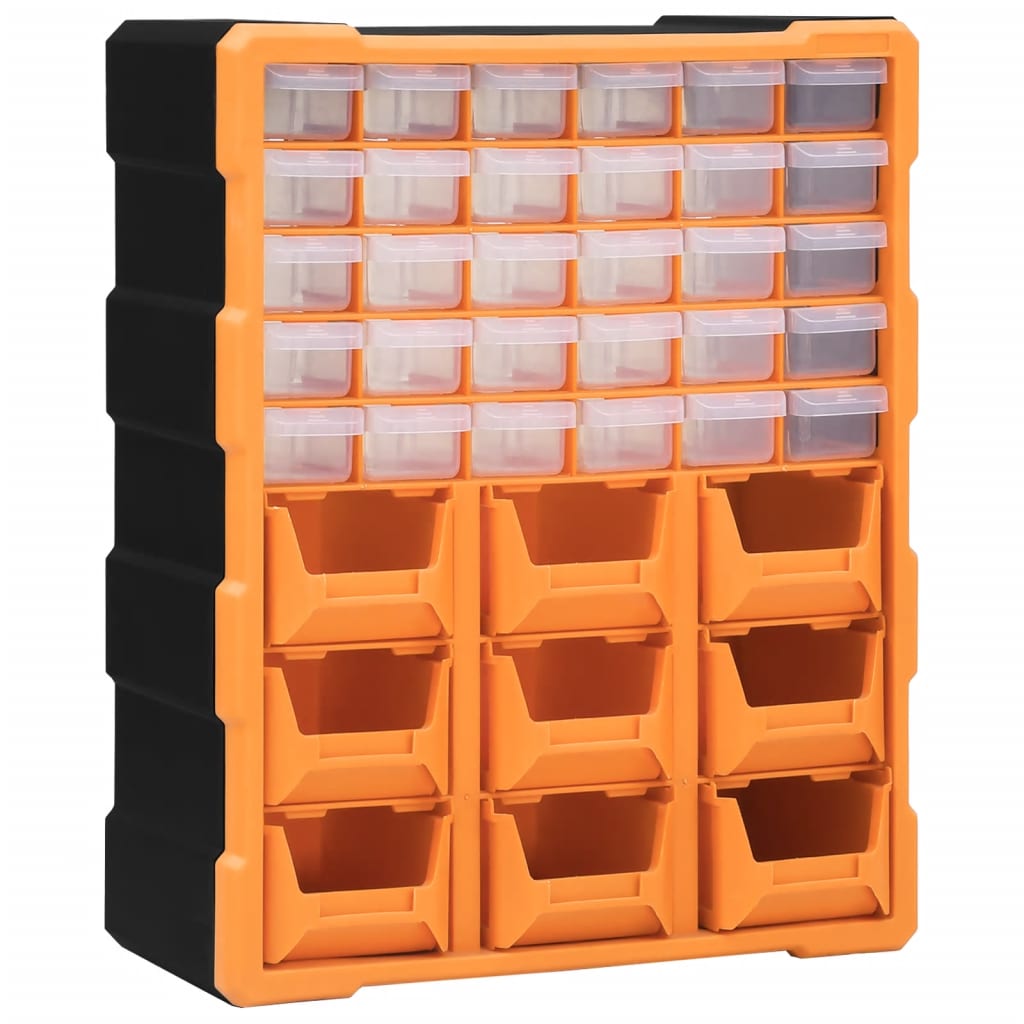 vidaXL Organisateur d'outils - 39 tiroirs - 30 petits tiroirs - 9